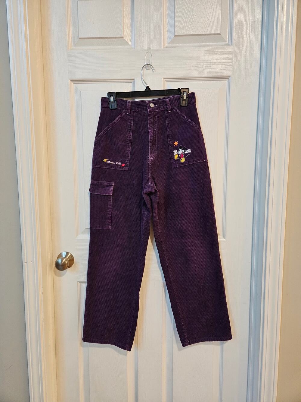 Vtg 90s Mickey & Co Corduroy Pants Size 16 Youth Fits Adult XS 26" Inseam